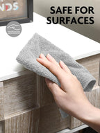 Fantasticlean Microfiber Cleaning Cloth Roll -150 Pack, Tear Away Microfiber Towels, 12" x 12", Reusable, Washable, Ultra Absorbent Dishcloth for All-Around Cleaning Supplies (Pink & Grey)