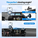 Karltys Upgraded 360° Rotation Magnetic Phone Holder Organizer for Nissan Pathfinder 2022 2023 2024 2025(Not for 2026) Accessories, Screen Organizer & Magnetic Phone Mount for 9-Inch Screen