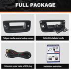 Tailgate Handle Backup Camera Compatible with 2007-2014 Chevy Silverado GMC Sierra 1500 2500 3500 HD with Waterproof Rear View Camera with Keyhole, Tailgate Handle Backup Kit Replaces# 22755304