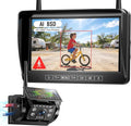 Fookoo Magnetic Solar Wireless Backup Camera System, Portable 7" DVR Monitor with BSD 1 Min Install HD 1080P Rear View Camera Night Vision Rechargeable for SUV Truck Pickup RV Camper Tractor DTC701