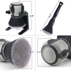 Curveball Detail Brush, Car Ultra Soft Bristles Detailing Brushes, 4PCS Professional Auto Cleaning Brush, Covers Large Area Inside or Outside Vehicles, Exterior Interior Brush- Gray