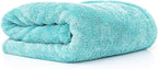 The Rag Company, The Liquid8r, Absorbent 70/30 Blend Microfiber Drying Towel for Cars, Trucks, and SUVs, Safe for Detailing, Scratch-Free, Twist Loop, 1100 GSM, 25x36 Inches, Aqua Blue