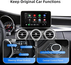 Decoder Adapter for Mercedes Benz A/B/C/E/GLA/GLS/GLS/CLA/CLS/GLA/GLK/ML with NTG System, Supports Wireless CarPlay Android Auto/Mirror Link/Camera/USB Drive (for Made Year 2010-2014)