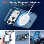 SUPFINE Magnetic for iPhone 17 Pro Case (Compatible with MagSafe)(Military Grade Drop Protection) Translucent Matte Shockproof with Anti-Fingerprint Phone Cover,Deep Blue