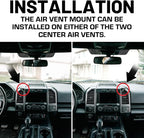 Bulletpoint Mounting Solutions Aluminum Air Vent Phone Mount Compatible with 2015-2020 Ford F-150, 2017-2022 Super Duty & 2018-2021 Expedition (Spring-Loaded)