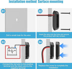 12V USB Outlet RV 3 Ports, Dual PD 30W and Quick Charge QC3.0 Car Socket Charger with Blue Indicator Light and Switch, Car USB Panel Wall Surface Mount Charging Accessories for Marine Bus Boat ATV