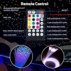 Fiber Optic Lights Kit, 10W Star Ceiling Sky Lights RGBW Twinkle & Music Effect for Home & Car Star Headliner Light with Bluetooth APP + RF Remote Control - Optical Fiber Cable 300pcs*0.03in*9.8ft