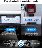 AUTO-VOX 2 Solar Wireless Backup Camera: Dual Cameras for Wider Coverage,DVR Recording 7.2" HD Split-Screen Monitor,Dual Antenna Signal,IP69K Waterproof Back Up Camera for Truck,RV,Camper,Trailer,Car