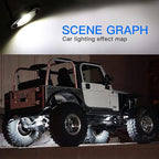 4 Pods LED Rock Light for Jeep ATV SUV Offroad Car Truck Boat - Map, Cargo, Trail Rig Lamp - Underbody Glow, Underglow, Neon - Waterproof 12V 24V - White