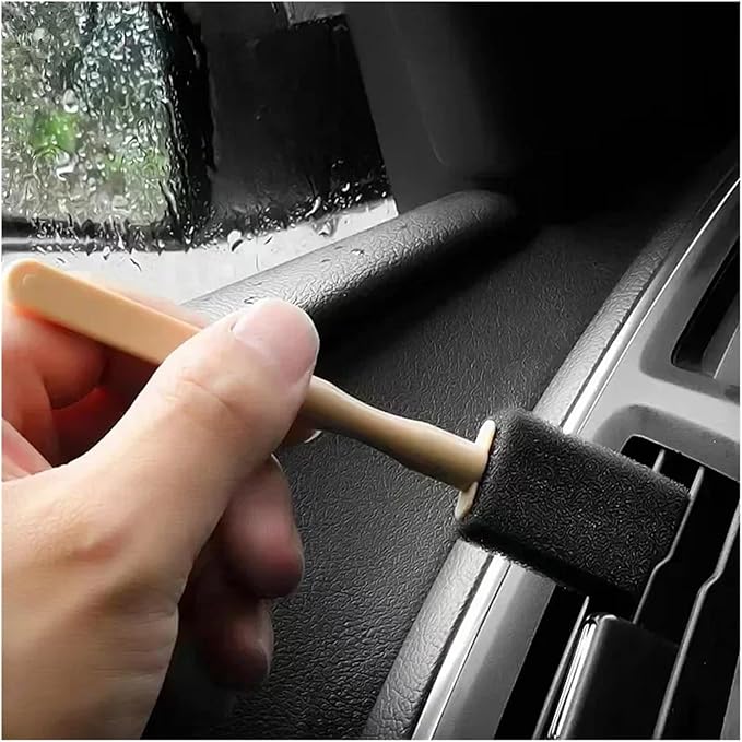 Car Air Conditioner Vent Cleaner Brush – Compact Detailing Tool for Cars, Homes, and Offices – Sponge Head, Sturdy Handle(50pcs)
