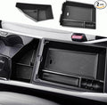 HGWEI 2 Pack Center Console Organizer Compatible with 2023-2026 Kia Sportage Hybrid/Plug-in Hybrid Middle Armrest Storage Box Insert Tray Accessories (Edition with Electronic Transmission ONLY), Black