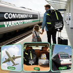 Upgrade Car Seat Travel Bag for Airplane: Car Seat Bags with Shoulder Handle for Air Travel Fit All Car Seats, Infant Carriers & Booster Seats, Carseat Cover Fit Doona Graco, Travel Essentials