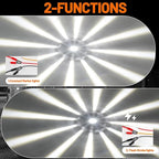Dual Function 4Pcs White Watermelon Lights Strobe+Constant LED Side Marker Clearance Turn Signal Top Cap Roof Underglow Tail Trailer Lights for Semi Truck,Bus,Van,Camper,Golf cart