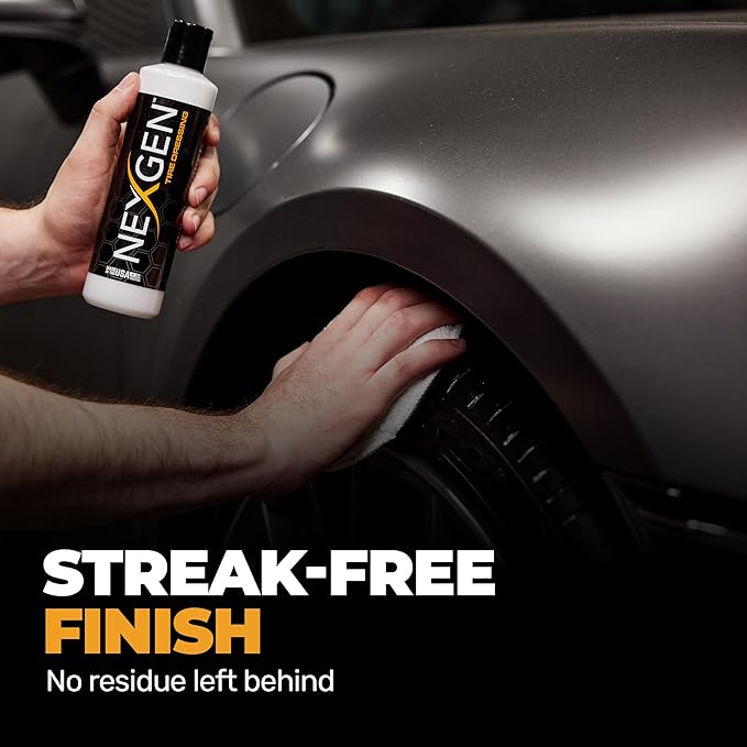 Nexgen Tire Dressing (16oz) - Long-Lasting Tire Shine & UV Protection - Repels Dust & Debris - On-the-Go Car Detailing - Car Cleaning Supplies - For Tires, Dashboards, & Trim