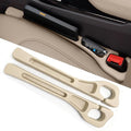 Car Seat Gap Filler Organizer of 2 - No Drop Seat Guard, Universal Car Seat Gap Filler, Durable Non-Slip Material, Easy 10-Second Install for Cars, Trucks & SUV(Beige)