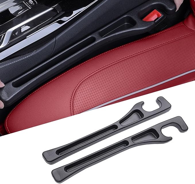 2Pcs Car Seat Gap Filler Organizer Compatible with Explorer, Soft Foam Seat Side Gap Filler with Storage Avoids Things Falling, Fill the Gap Between Seat and Console