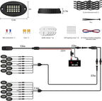 16 Pods Pure White LED Rock Lights, IP68 Waterproof Aluminum 6500K Bright White Underglow Light with Extension Cord Harness,12V Metal Fender Lights for Trucks Off Road UTV ATV Car Golf Trailer Etc