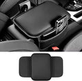 Car Center Console Cover, Leather Comfort Armrest Cover with 2 Storage Bag, Interior Car Accessories Universal Car Arm Rest Cover Pad for Car Decoration and Storage, Fit for Most Vehicle (Black)