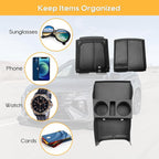 LFOTPP for Hyundai Tucson Electronic Shift Models Center Console Organizer - 2025 2026 Hyundai Tucson Middle Armrest Storage Tray,Non-Slip 3PCS Interior Accessories - ONLY Fit with Electronic Shift