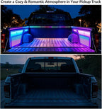 Truck Bed Lights 3Pcs - Multicolor 16 Million Colors,APP & Built-in Control,IP67 Waterproof,Music Sync,12V DC,60-Inch
