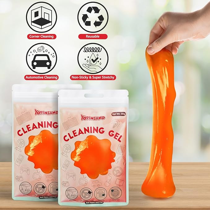 YOPINSAND Car Cleaning Gel, 2 Pack Car Cleaning Putty, Universal Auto Deatiling Tools, Reusable Interior Cleaner for Car Keyboard Air Vent, Car Slime Cleaner Dust Cleaning Gel
