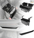 3PCS Center Console Organizer Combo Kit Compatible with 2024-2026 Jeep Wangler JL JLU 4xe Rubicon Sahara & Gladiator JT Accessories, Insert/Hanging Armrest Storage Box & Grab Bar Tray