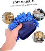 Amosfun 2Pcs Auto Cleaning Gloves Lightweight Car Wash Mitts Durable and Practical Car Cleaning Tool for Vehicle Detailing Convenient Storage and Use