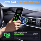 Upgrade [for Qi2.2-Certified] 25W for MagSafe Wireless Car Charger Mount, 2XFast Charging[90+LBS Safe Suction] Magnetic Phone Holder Dashboard Windshield for iPhone 17/16/15/14/13/12 Pro Max,Black