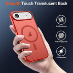 SUPFINE Magnetic for iPhone Air Case (Compatible with MagSafe)(Military Grade Drop Protection) Slim Translucent Matte Shockproof with Anti-Fingerprint Phone Cover for 17 Air,Red