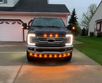iJDMTOY 20pc Set Amber Yellow LED Front Bumper Valance Accent Running Light Kit/LED Air Dam Light Kit, Compatible with Dodge/Chevy/GMC HD, Ford Super Duty Trucks or Semi Trucks