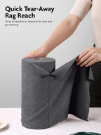 Fantasticlean Microfiber Cleaning Cloth Roll -40 Pack, Tear Away Microfiber Towels, 12" x 12", Reusable, Washable, Scratch Free, Ultra Absorbent for All-Around Cleaning Supplies (DimGrey)