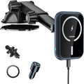 MAGJIEYX for MagSafe Car Mount Charger, (38W Fast Charging Adapter Max) Magnetic Wireless Charging Phone Holder Fits iPhone 16/15/14/13/12 Pro Max Plus/MagSafe Case on Dash/Windshield/Air Vent/Desk