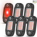 6Pods Red Rock Lights 24 LEDs Chips Neon Trail Rig Lamp Underglow Lights for Cars Trucks SUV ATV UTV (Red)