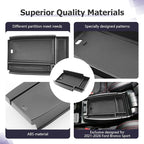 LUWU Center Console Organizer Compatible with Bronco Sport 2021-2026/Ford Escape 2020-2026 Accessories Armrest Console Storage Box Insert Tray ABS Material Black Coin Container Black