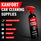 Wheel and Tire Cleaner Spray, Car Cleaning Supplies for Brake Dust, Grime & Rust Removal, Car Wash Wheel and Rim Cleaner for Alloy, Metal & Rubber, Quick Dry, No Residue