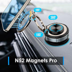 Magnetic Car Phone Holder for Mag-Safe [108+LBS Suction & 3200gf Magnetic] 360° Adjustable Ultra Suction Cup Phone Holders for Your Car/Gym/Mirror, Car Mount for iPhone & Android