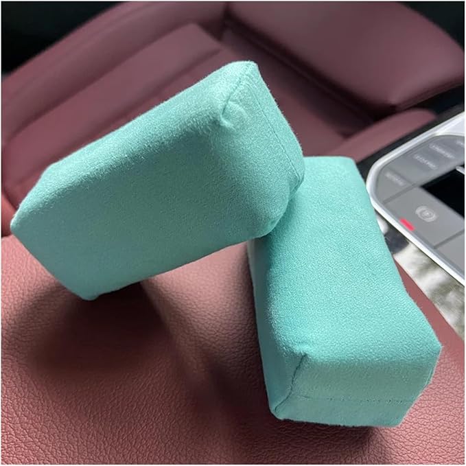 Car Detailing Suede Sponge Applicator Use with Ceramic Coating for Cars Paint, Metal, Plastic Trim, Rubber & Glass(20 PCS Green)