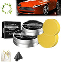 Titanium Ceramic Wax Cream, Strong Protection Car Coating Polishing Wax, Waterproof Formula with Graphene, for All Vehicle Types (2 Pcs)