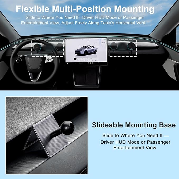 Wireless Car Mount Charger Fast Charging for Tesla Model 3/Y/3 Highland/Y Juniper (Model Y Juniper 2025+, Without OBD Charger)