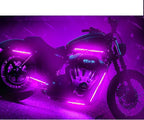 2Pcs 6LEDs Motorcycle LED Light Strips- RGB Multi-Color Accent Glow Neon Ground Effect Lights lamp for Motorcycle led Light Kits,ATV Car Golf cart LED Underglow Strip Lights