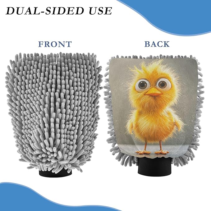 Cartoon Funny Pet Chickenyellow Car Wash Mit Scratch-Free Wash Mitts For Cars Washing Car Hand Wash Detailing Sponge