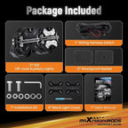 maXpeedingrods 2X 7” 252W Off Road Lights, LED Pod Light with Amber/White DRL 3 Modes, 270°Side Shooter for Trucks Jeep Pickup UTV ATV Motorcycles Spot Ditch Light with Black Covers