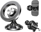 Romuto for MagSafe Car Mount【2800gf Strongest Magnetic】Magnetic Phone Holder for Car Dash【360° Adjustable】3 IN 1 Car Phone Holder Mount Magnetic Car Mount for iPhone 17 Pro Max Air 16 15 Magsafe Case