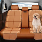 Meolsaek Car Seat Protector for Child Car Seat, Durable 600D Fabric Waterproof Car Seat Cover with Thick Pad Non-Slip Backing，No Imprints (Tan-1 pc)