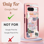 for Google Pixel 8 Case 6.2 Inch - Compatible with MagSafe Women Girls Cute Magnetic Protective Cover Girly Kawaii Unique Pretty Heavy Duty Shockproof Design for Google Pixel 8 Phone Cases