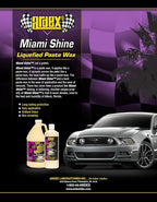 Ardex Miami Shine 4265 | One Step Car Wax - Professional Car Detailing - Easy On/Off Application - Heat & Salt Resistant - 1 Gal