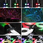AKEPO 18W Shooting Star+Dual Color Twinkle All-in-one Fiber Optic Lights, 240 Meteor+1100pcs of 13.1ft 0.03in Optical Fibers+Music Activated+Remote/APP Home Car Fiber Starlights Headliner Kits