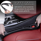 No Drop Seat Guard, Car Seat Gap Filler, Car Gap Filler Organizer, Universal Drop Seat Guards for Car Accessories Interior Prevent Stop Cellphone Wallet Keys Coins and Card from Dropping (black 1)