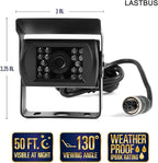 Backup Camera, Reversing Camera, Waterproof Night Vision Wide View Angle Rear View Camera with 4 Pin GX12-4 Connector for RV Camper Truck Trailer Bus Van