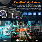 360° Dash Cam Front and Rear View 4 Channel Dash Cam FHD 1080Px4, Inside/Back 170°+2x150°+170° Wide Angle, Free 64GB Card, Built-in WiFi GPS, Night Vision,APP,G-Sensor with 24/7 Parking Mode